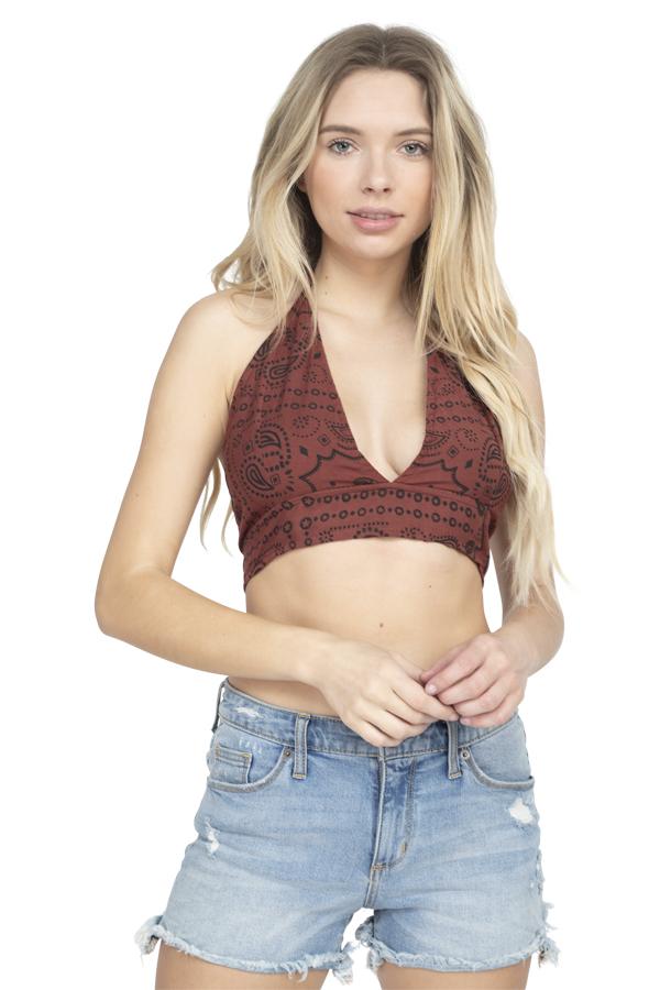 Bandana Print Halter Top