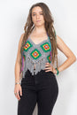 Load image into Gallery viewer, Rasta Fringe Crochet Top
