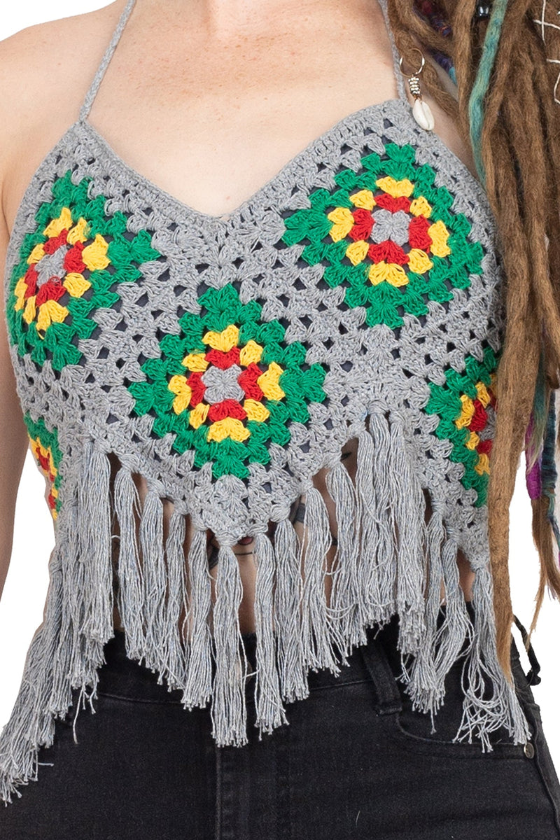 Rasta Fringe Crochet Top