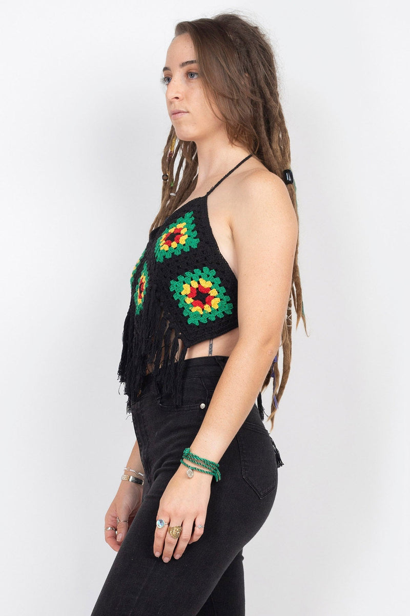 Rasta Fringe Crochet Top