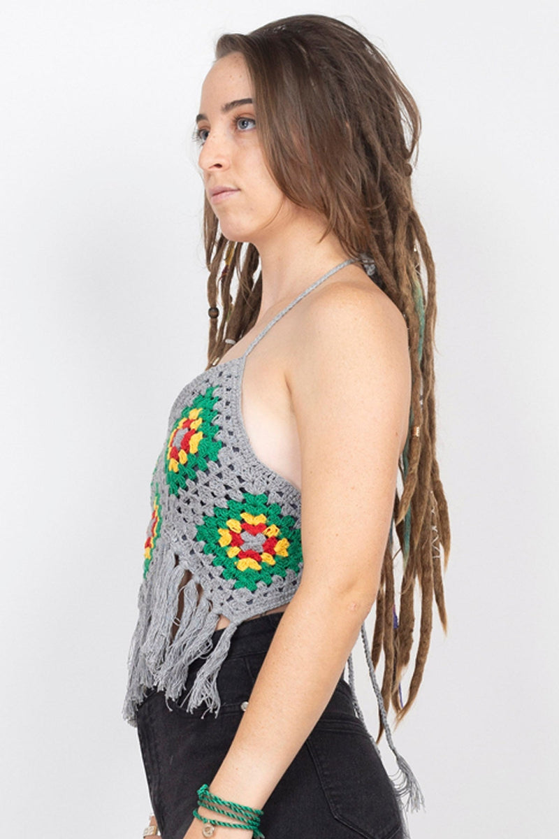 Rasta Fringe Crochet Top