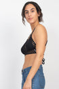 Load image into Gallery viewer, Laced Back Crochet Bikini Top
