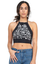 Load image into Gallery viewer, Celestial Embroidery Halter Top
