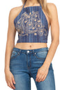 Load image into Gallery viewer, Celestial Embroidery Halter Top
