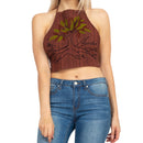 Load image into Gallery viewer, Tree Of Life Embroidery Halter Top
