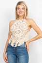 Load image into Gallery viewer, Mandala Halter Crochet Top
