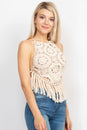 Load image into Gallery viewer, Mandala Halter Crochet Top
