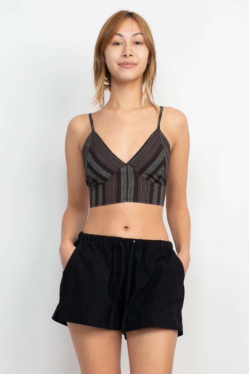 Striped Bustier Crop Top