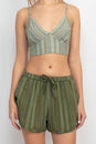 Load image into Gallery viewer, Striped Bustier Crop Top
