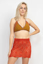 Load image into Gallery viewer, Tow Tone Crochet halter Top
