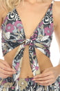 Load image into Gallery viewer, Mushroom Love Print Tie Front Bra Top
