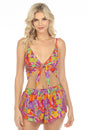 Load image into Gallery viewer, Mushroom Love Print Tie Front Bra Top
