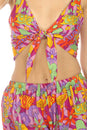 Load image into Gallery viewer, Mushroom Love Print Tie Front Bra Top
