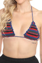 Load image into Gallery viewer, Crochet Striped Bikini Top
