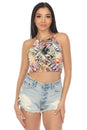 Load image into Gallery viewer, Crystal Tie-dye Crop Top
