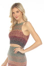 Load image into Gallery viewer, Gradient Knit Racerback Crop Top
