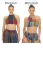 Load image into Gallery viewer, Woven Tribal Patch Print Halter Top
