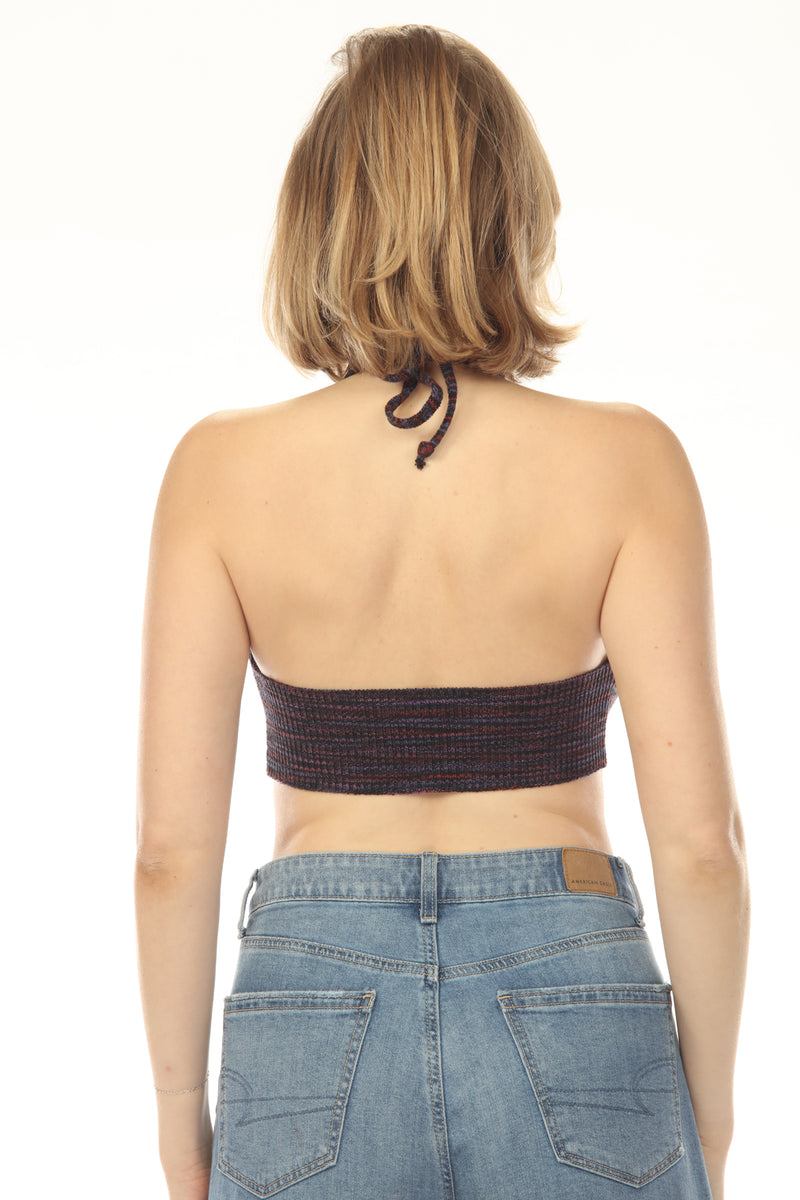 Corset Laced Knit Halter Top