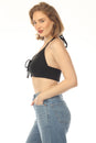 Load image into Gallery viewer, Corset Laced Knit Halter Top
