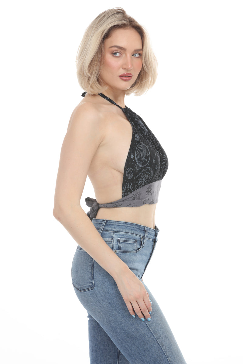 Celestial Ruched Halter Top
