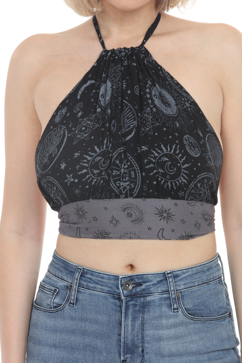 Celestial Ruched Halter Top