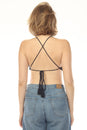 Load image into Gallery viewer, Crochet Flower Stripe Halter Top
