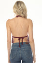 Load image into Gallery viewer, Laced Fringe Crochet Halter Top
