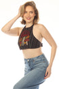 Load image into Gallery viewer, Mushroom Daisy Emb Halter Top
