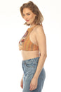 Load image into Gallery viewer, Mushroom Daisy Emb Halter Top
