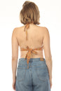 Load image into Gallery viewer, Mushroom Daisy Emb Halter Top
