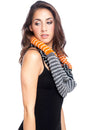 Load image into Gallery viewer, Hand knit Dual color Infinity Winter scarf
