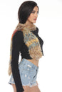 Load image into Gallery viewer, Fuzzy Striped Y2K Scarf

