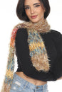 Load image into Gallery viewer, Fuzzy Striped Y2K Scarf
