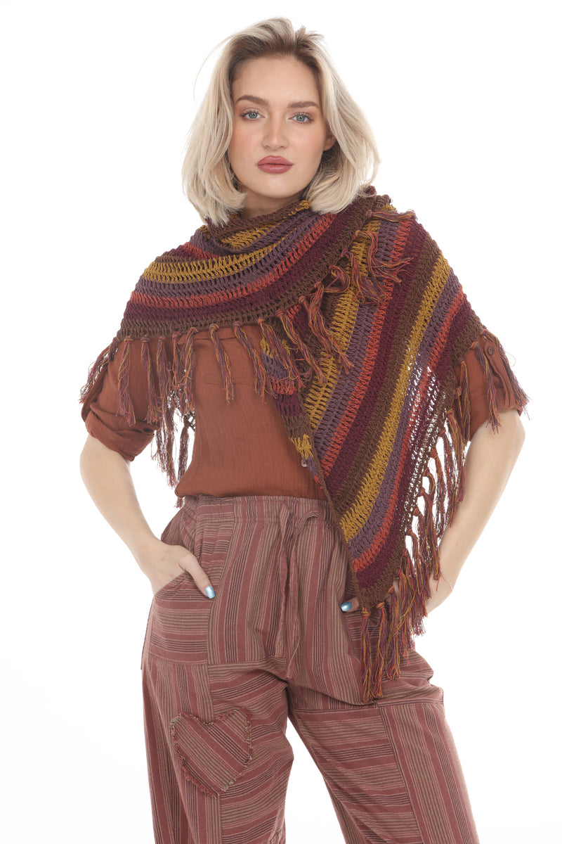 Cali Cotton Crochet Shawl Scarf