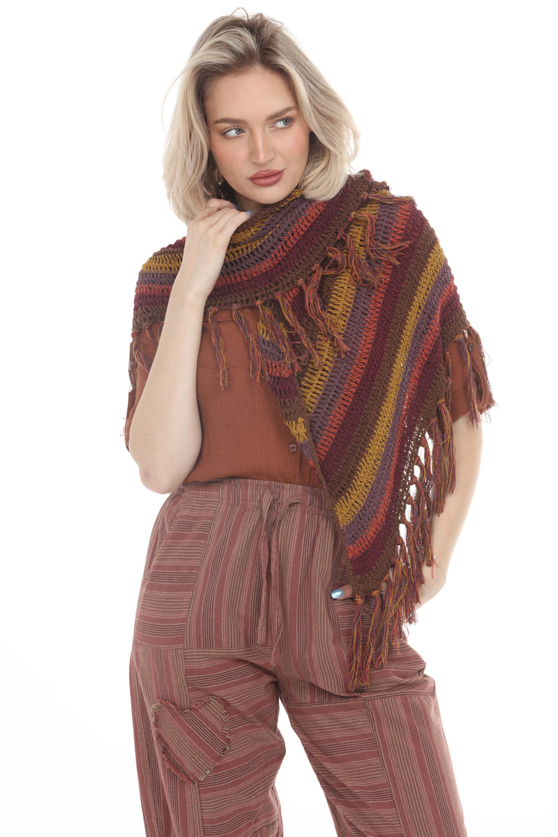 Cali Cotton Crochet Shawl Scarf