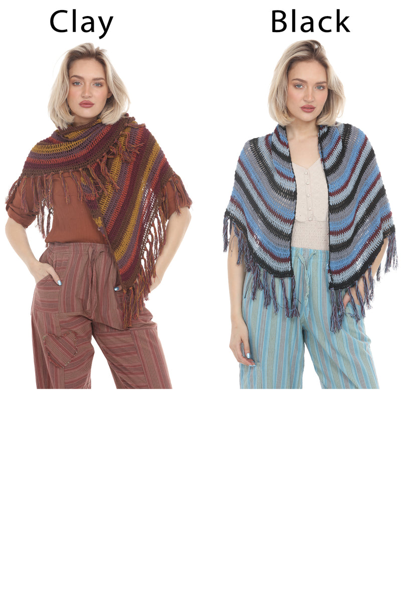 Cali Cotton Crochet Shawl Scarf