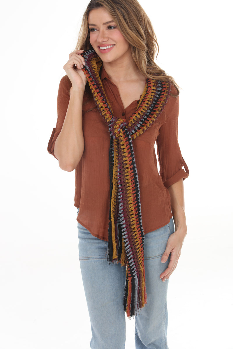 Cotton Crochet Lightweight Scarf