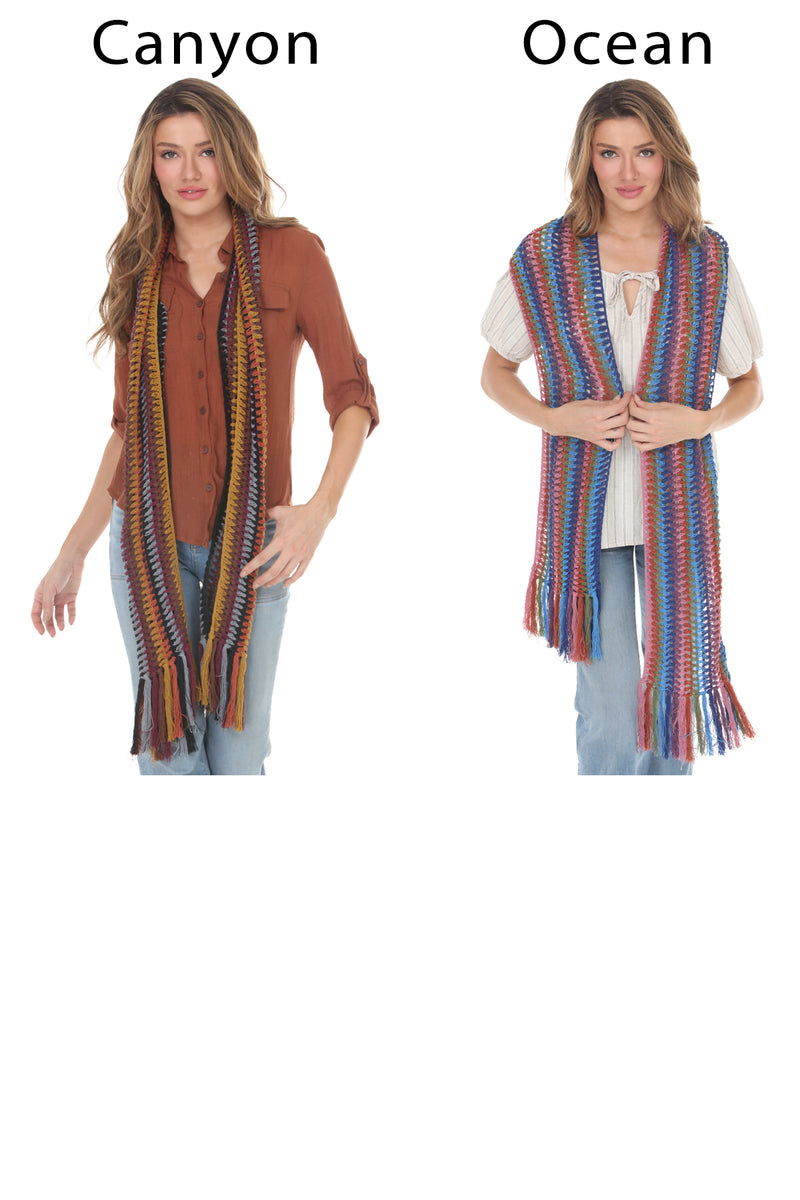Cotton Crochet Lightweight Scarf