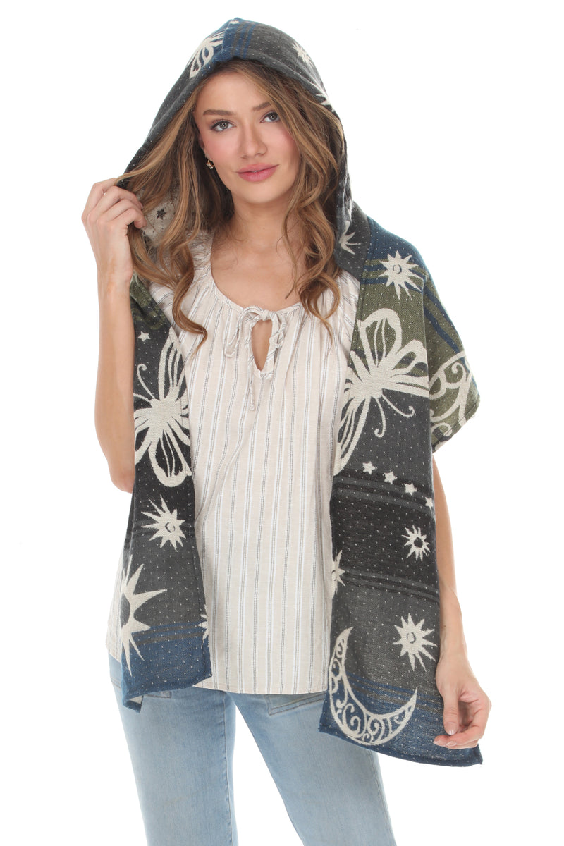 Cozy Butterfily Hooded Scarf