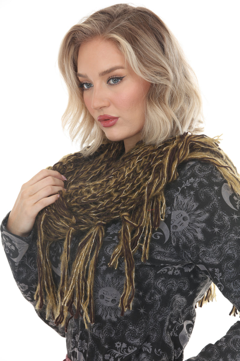 Stevie Fringe Chunky Knit Scarf
