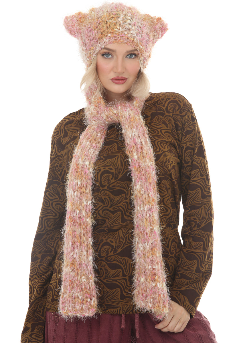 Soft Kitty Hooded Scarf