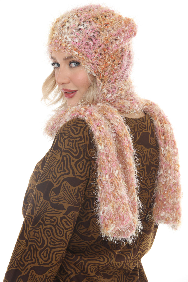 Soft Kitty Hooded Scarf