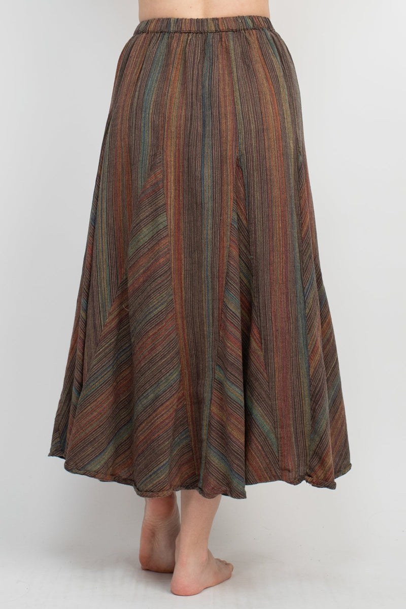 Twirl Striped Maxi Skirt