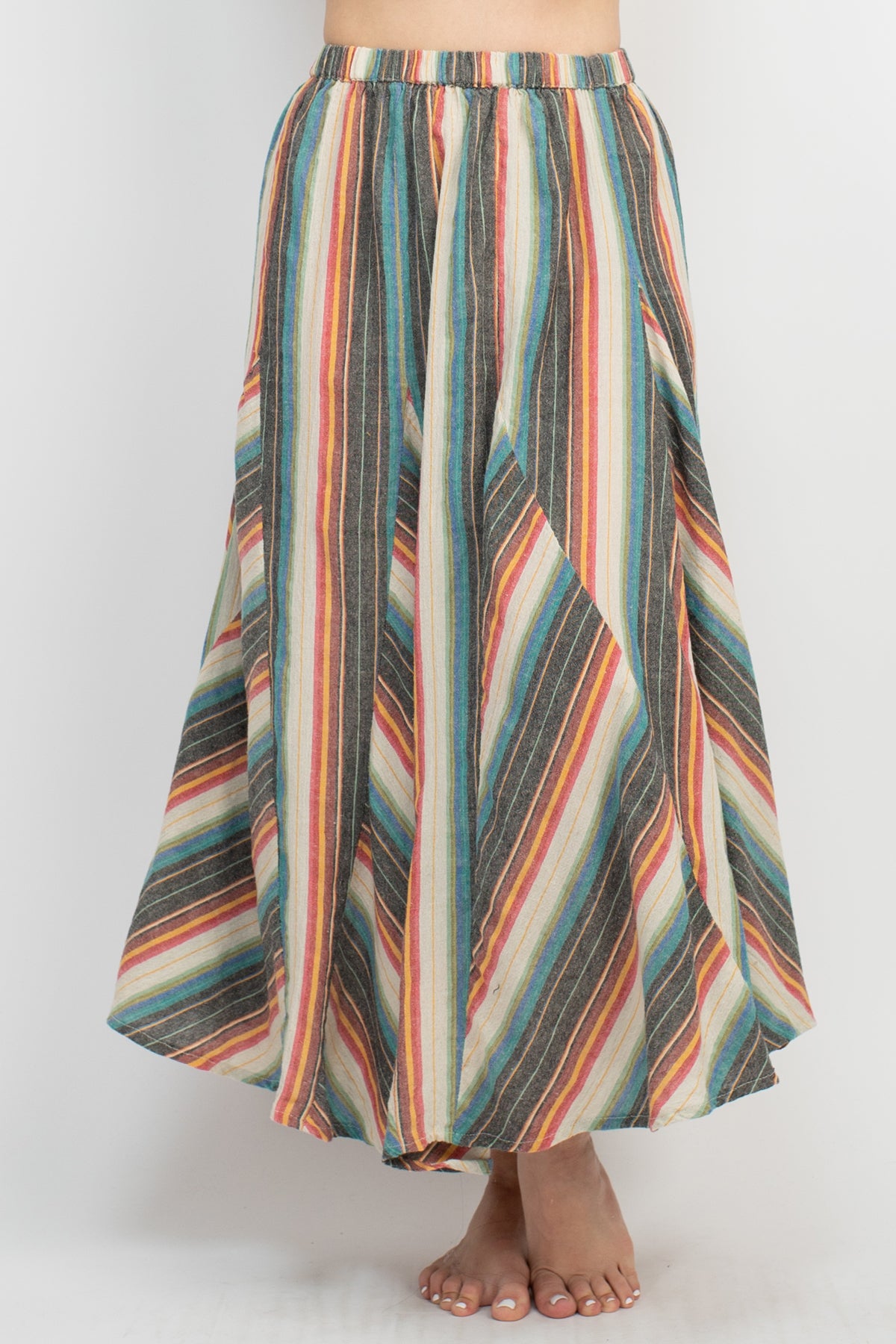 Twirl Striped Maxi Skirt