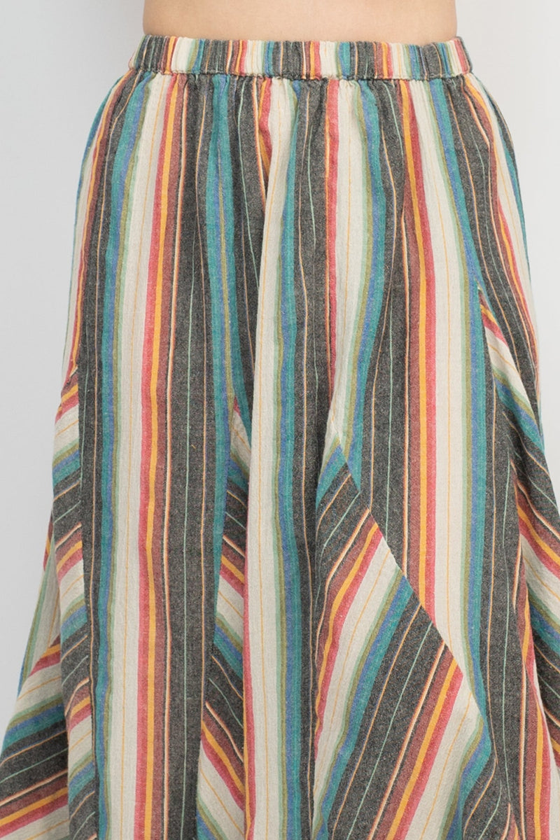 Twirl Striped Maxi Skirt