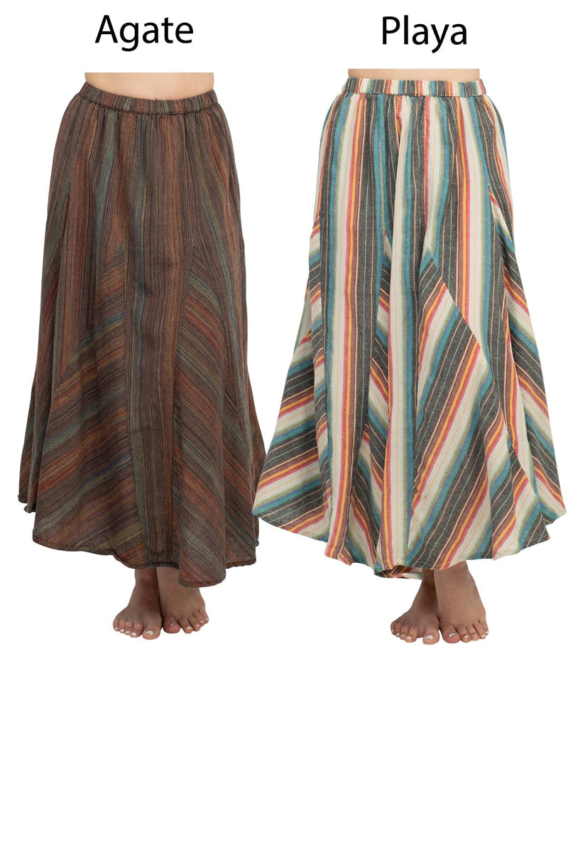 Twirl Striped Maxi Skirt