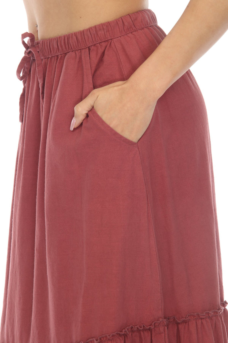 Homespun Tiered Maxi Skirt