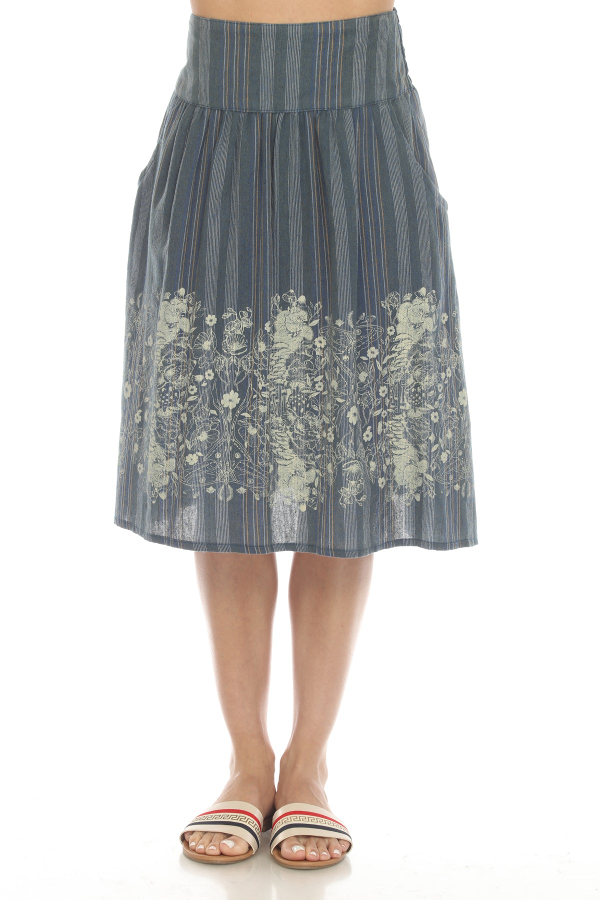 Midnight Floral Midi Skirt