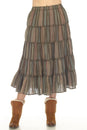 Load image into Gallery viewer, Twirl 5 Tiered Midi Skirt
