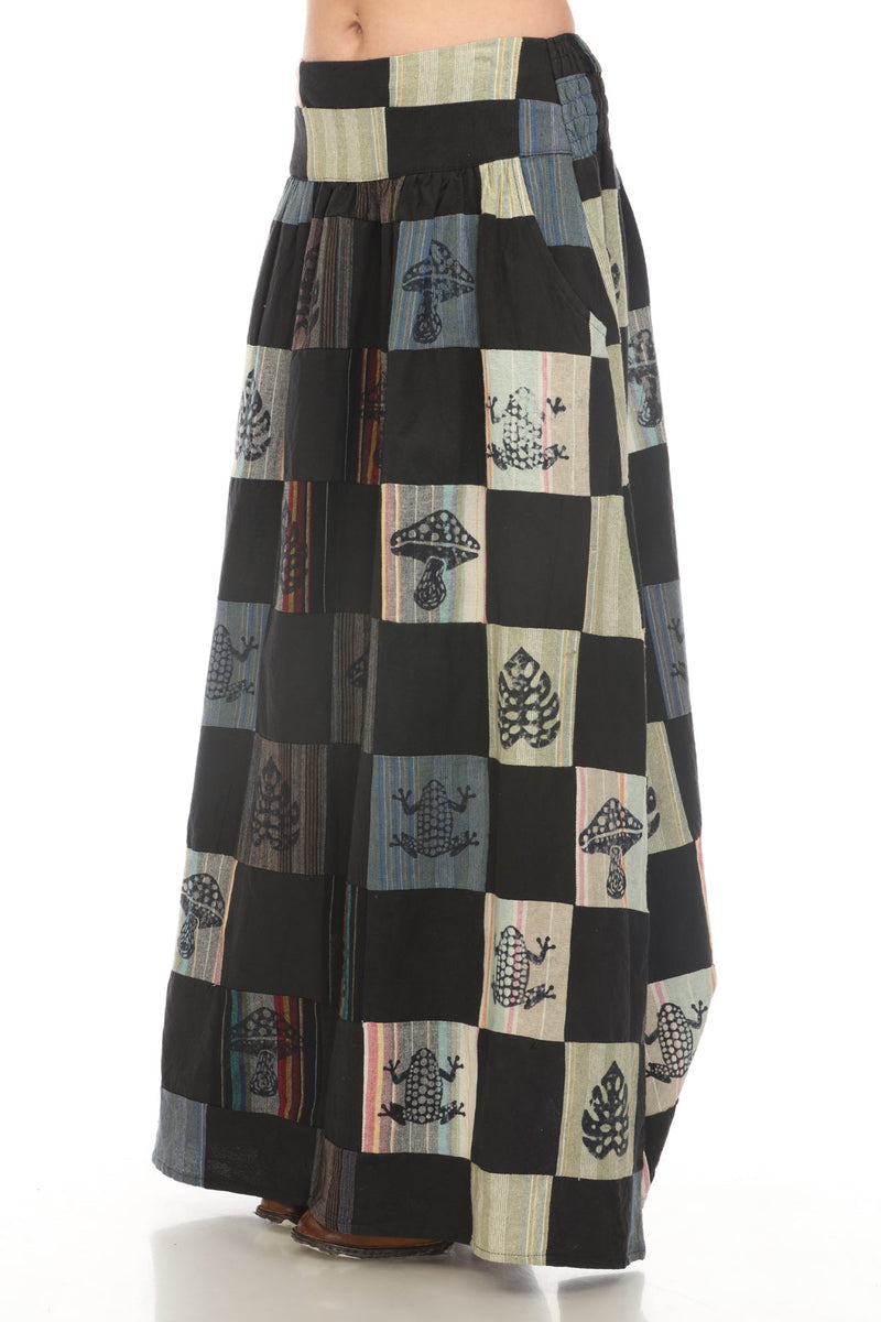 Maxi Patchwork Skirt